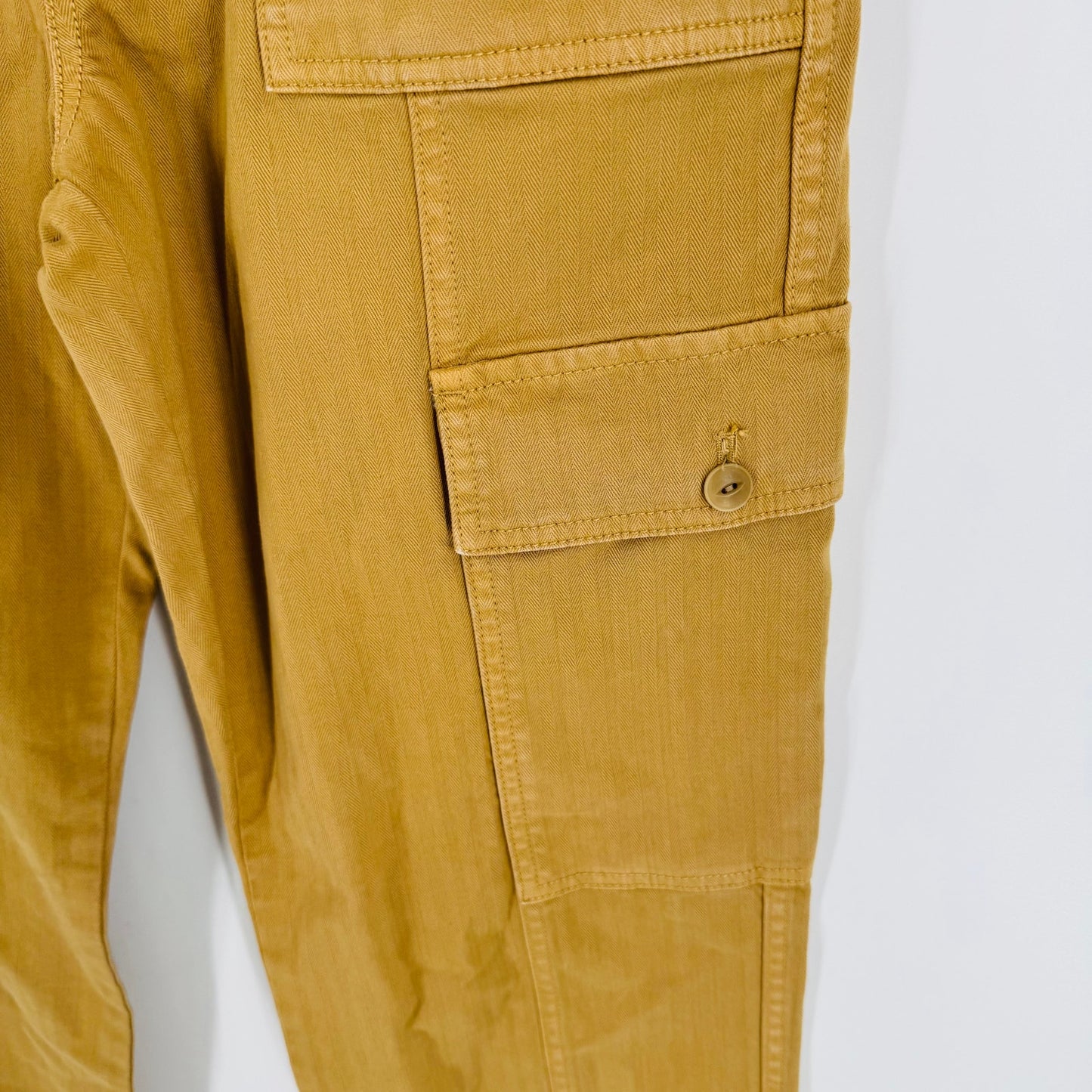Madewell 90s Straight Cargo Pants Mustard Yellow Cotton NWT Women’s Size 26