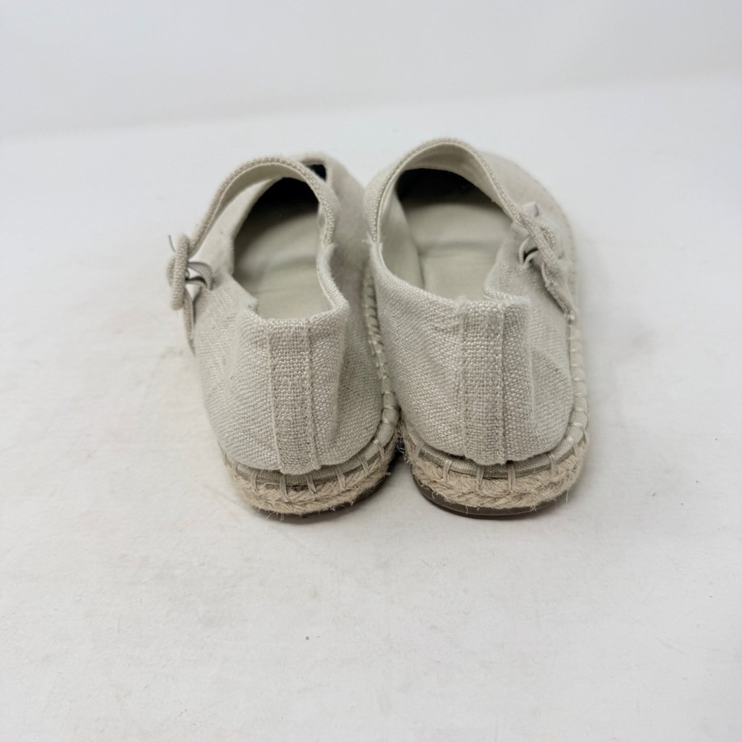 Haute Hippie Oatmeal Cecily Mary Jane Espadrille Flats‎ Canvas Size 8.5 Boho