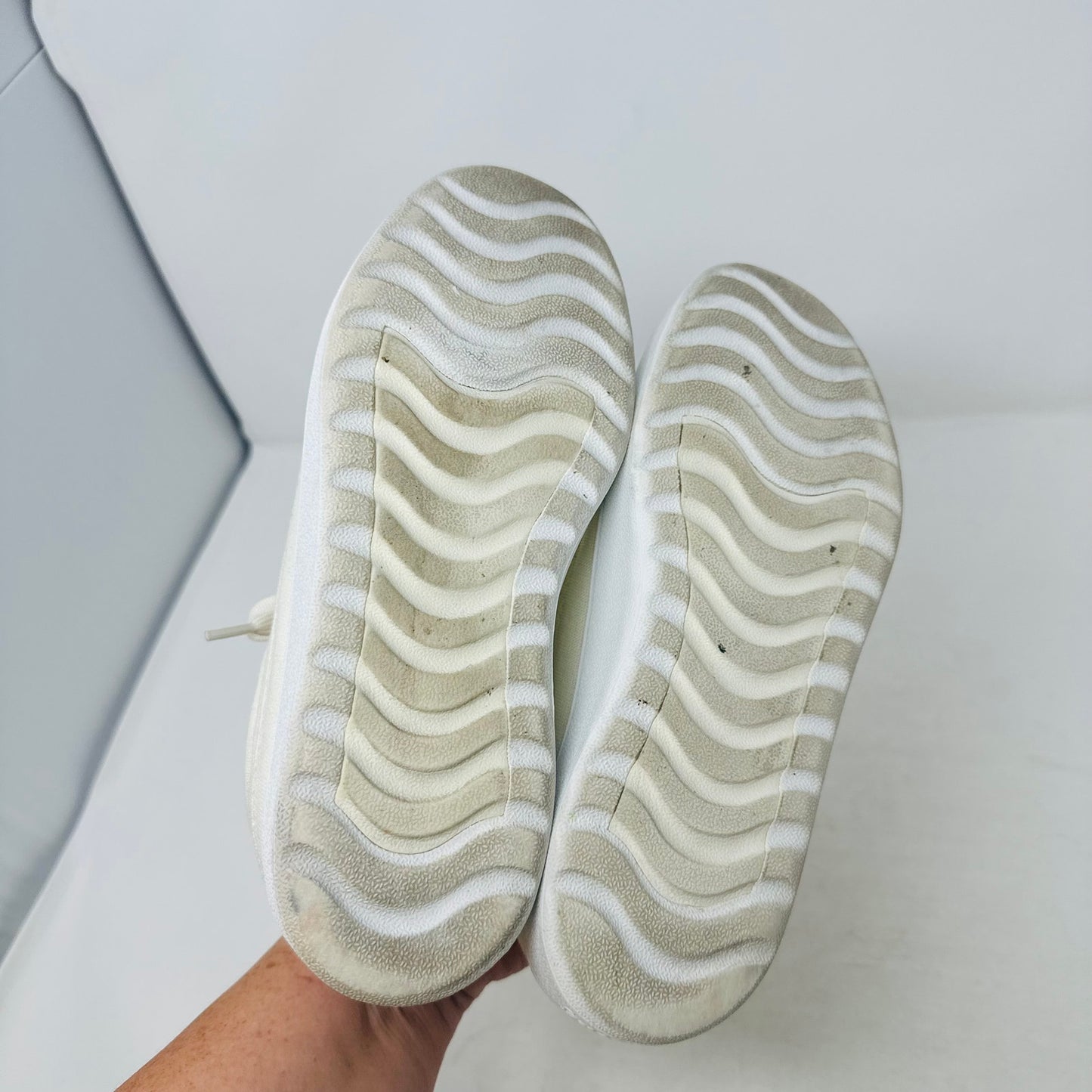 Allbirds Canvas Pacers Sneakers White Eco-Friendly Casual Shoes Lace Up Size 7