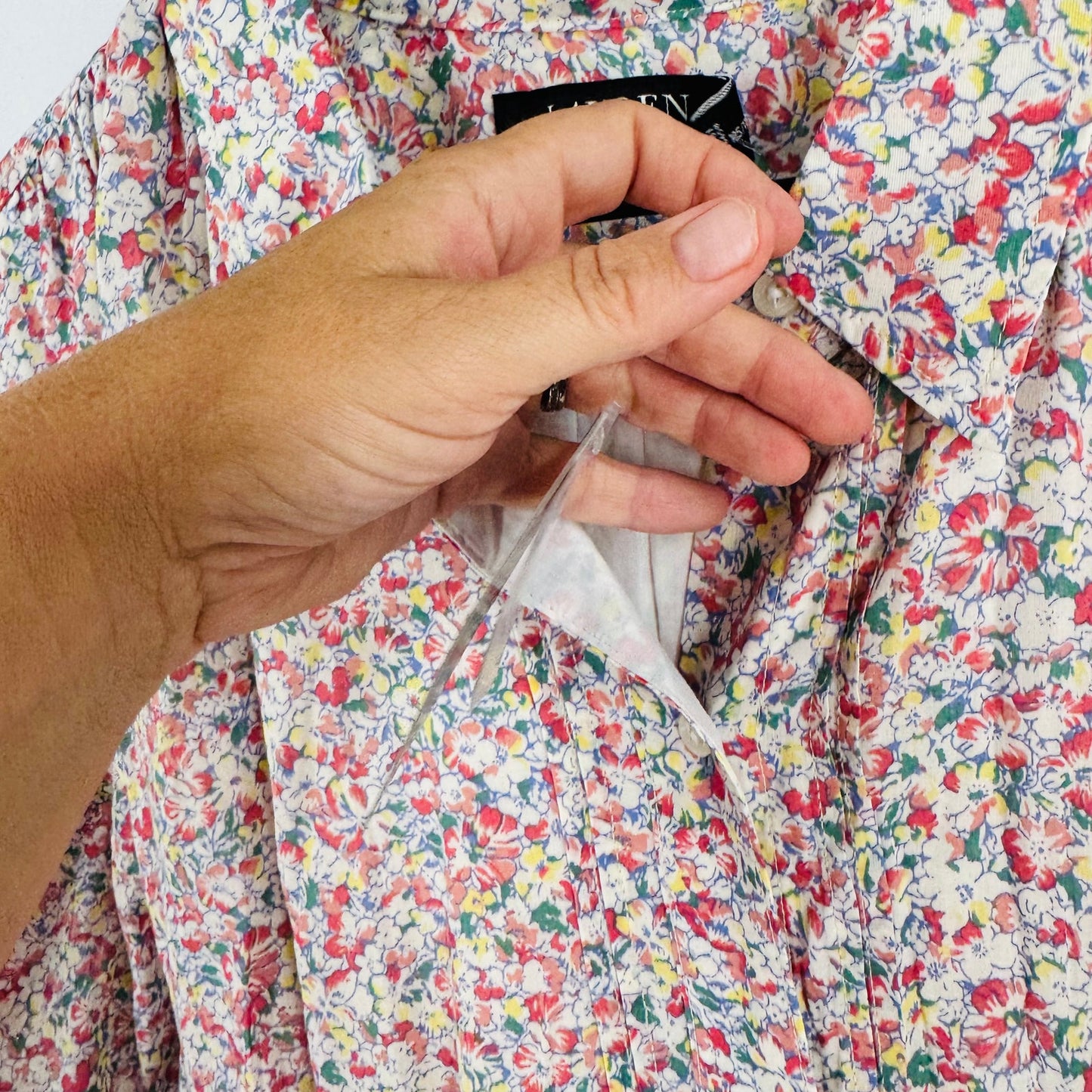 Lauren Ralph Lauren NWT Floral Belted Puff Sleeve Mini Dress Cotton Size 18