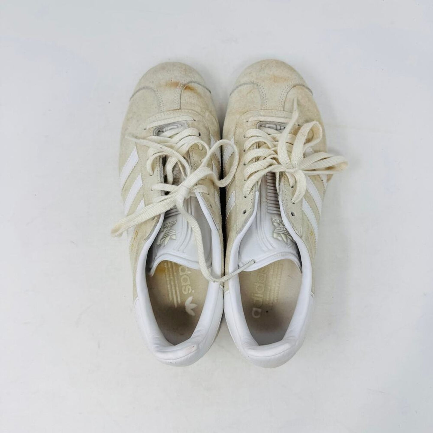 Adidas Gazelle Suede Sneakers Women’s Size‎ 7.5 Beige White Classic Retro Shoes