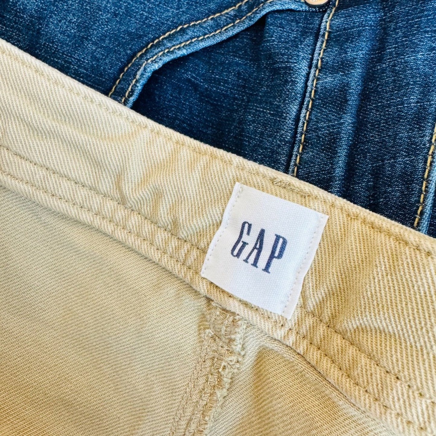 Gap Khaki Shorts Tan 16 Tall High Rise Belted D-Ring Cotton Blend Casual Summer