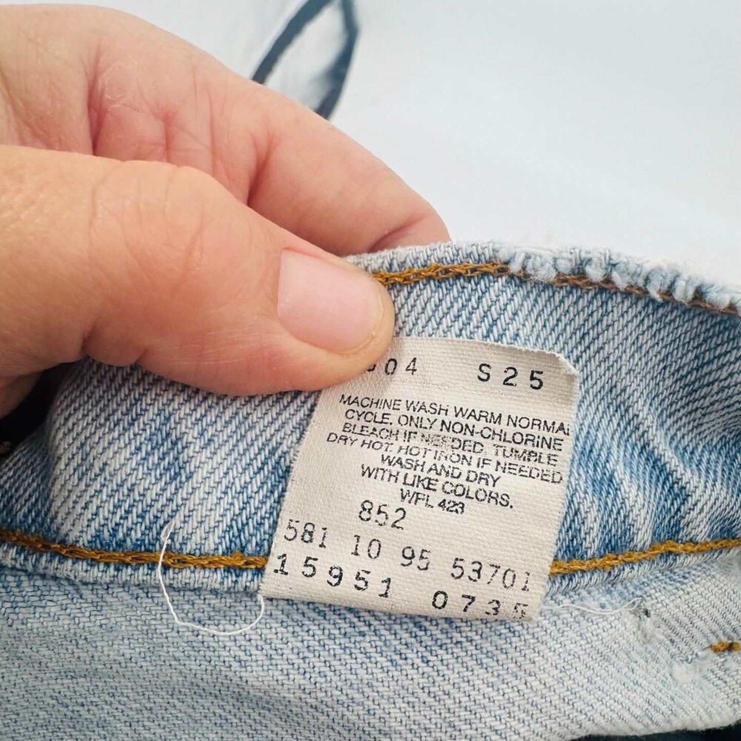 Vintage Levi’s Orange‎ Tab High Rise Straight Leg Jeans 8 Long Light Wash