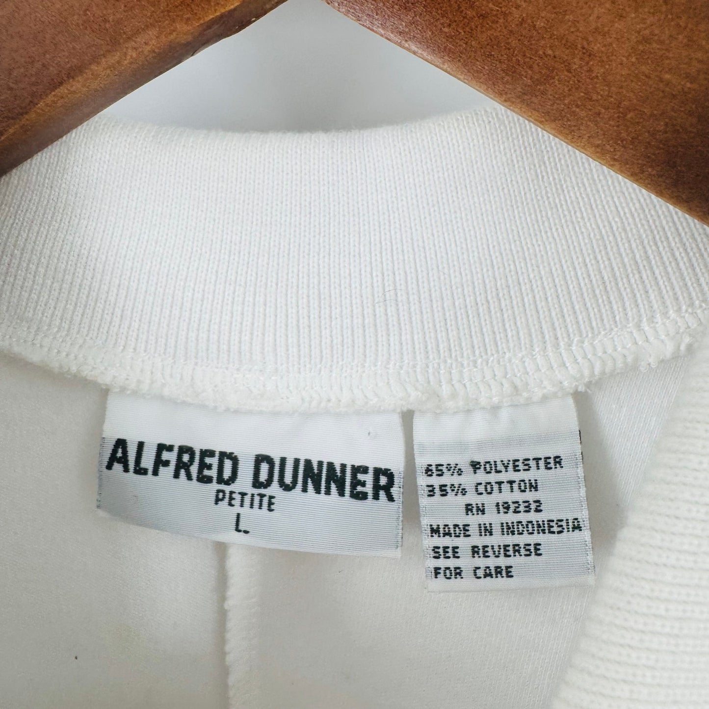 Vintage Alfred Dunner Nautical Flag Print Polo Tee Embroidered Top Size PL