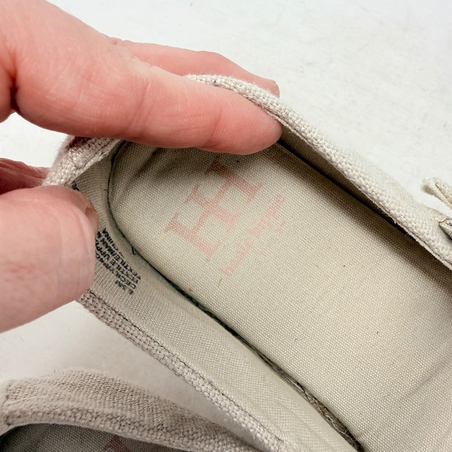 Haute Hippie Oatmeal Cecily Mary Jane Espadrille Flats‎ Canvas Size 8.5 Boho