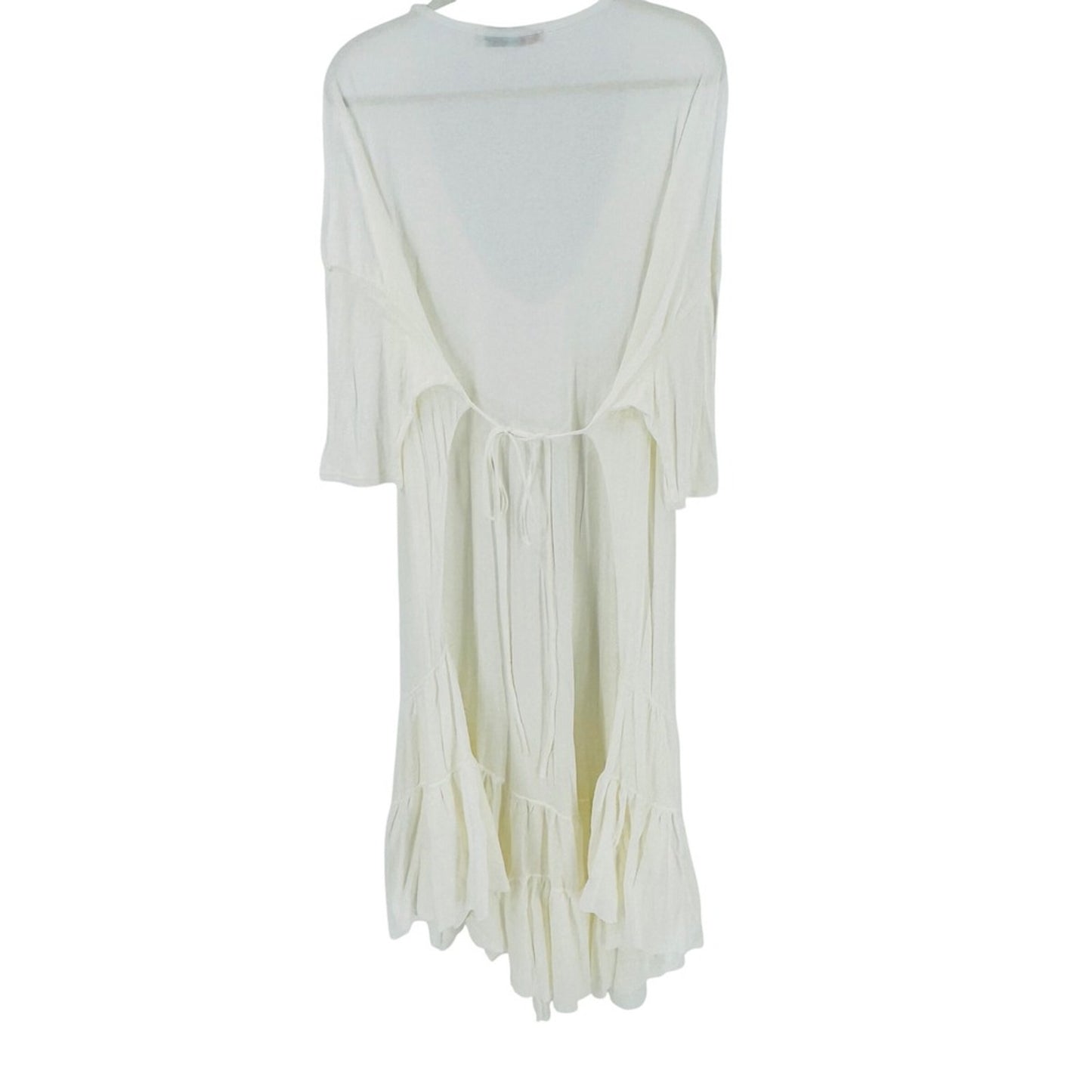 Free People Beach Ivory Soft Lightweight Flowy Midi Dress Size XS Boho Coastal