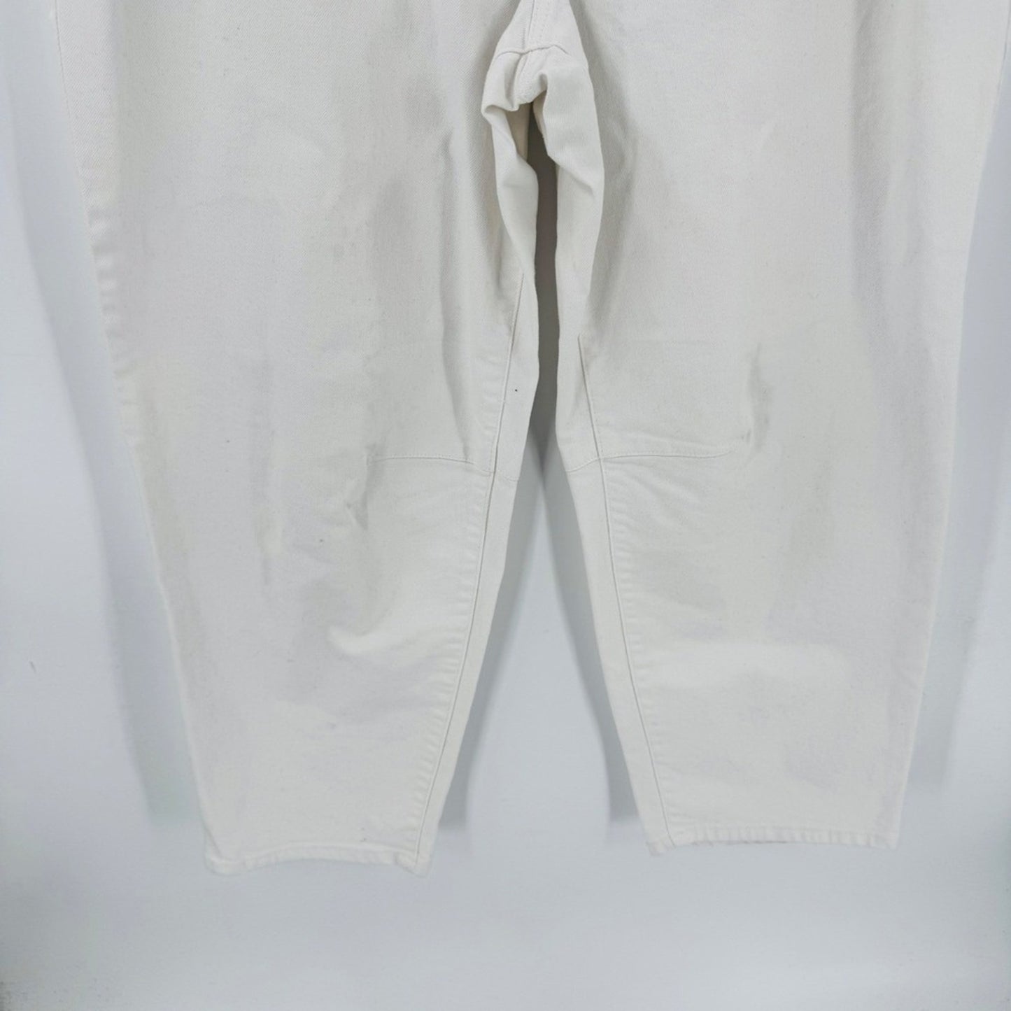 Banana Republic‎ Mid-Rise Barrel Jean Off-White Denim Size 32/14 Scandi Style